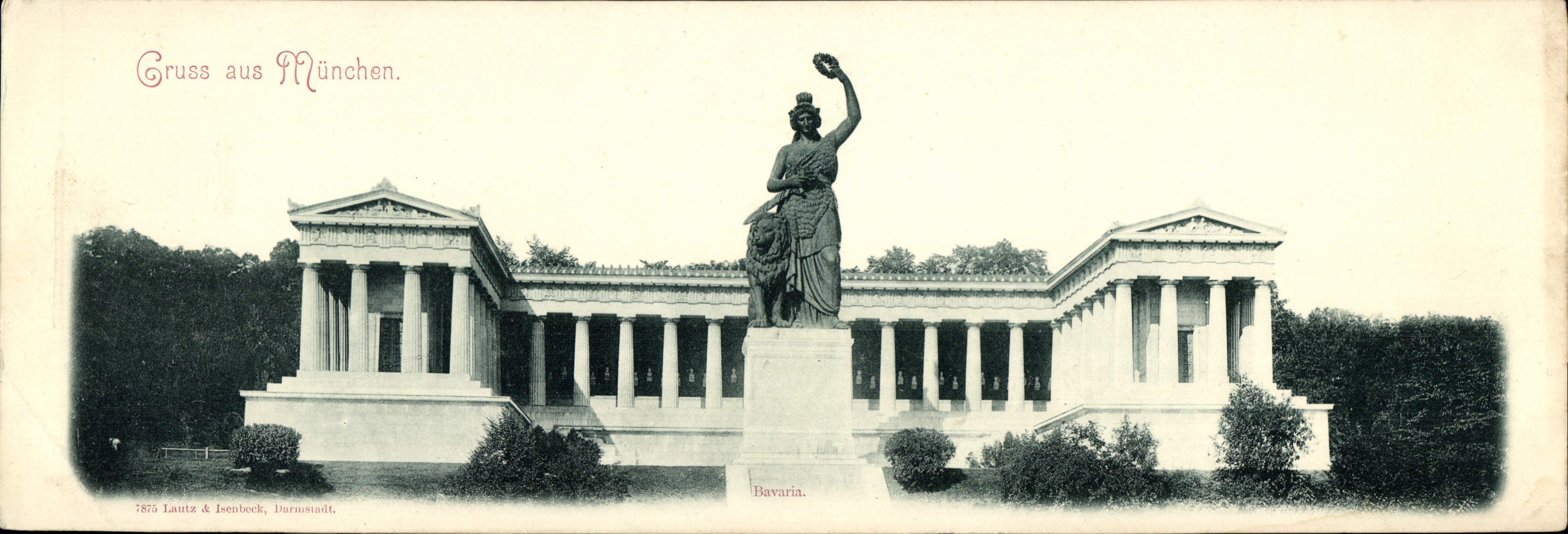 CPA Grand Format Gruss Aus Munchen 28 * 9.5 cm