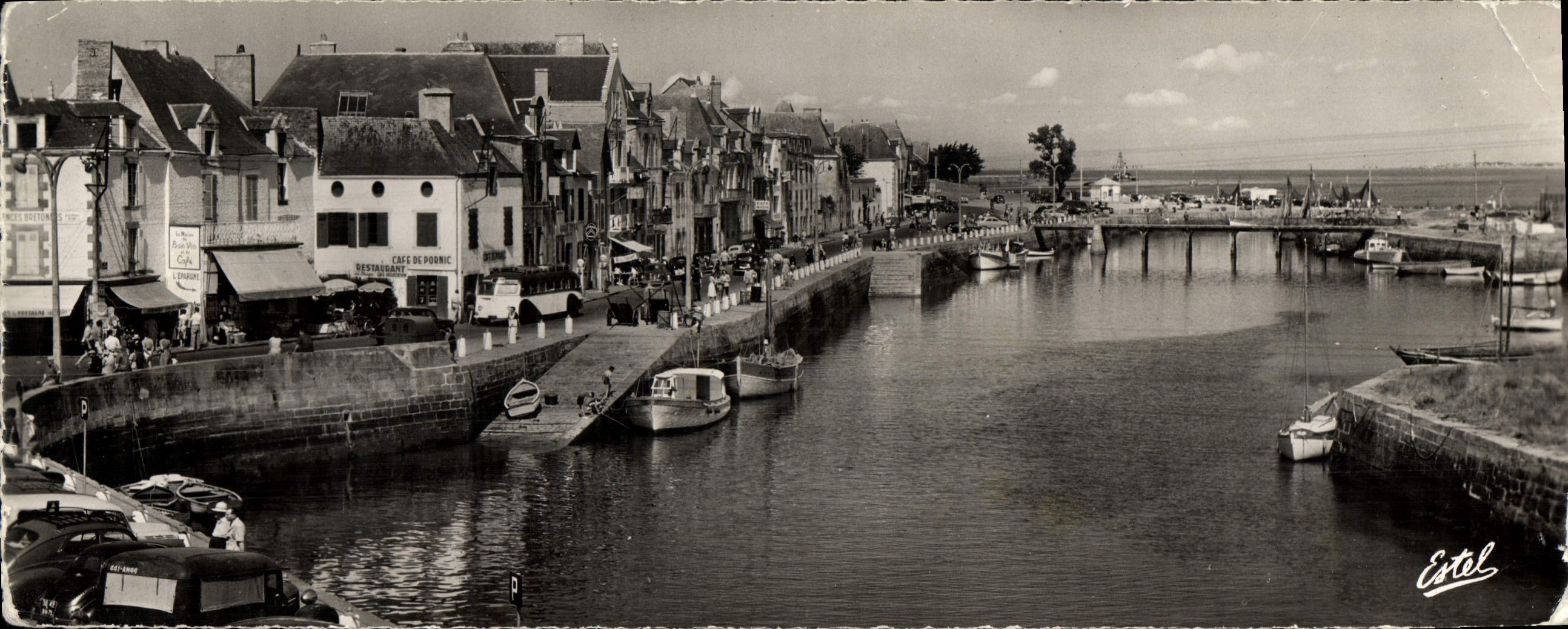 POSTAL Croisic de gran tamaño de la VENDIMIA la visión portuaria 22 * los 8.5cm