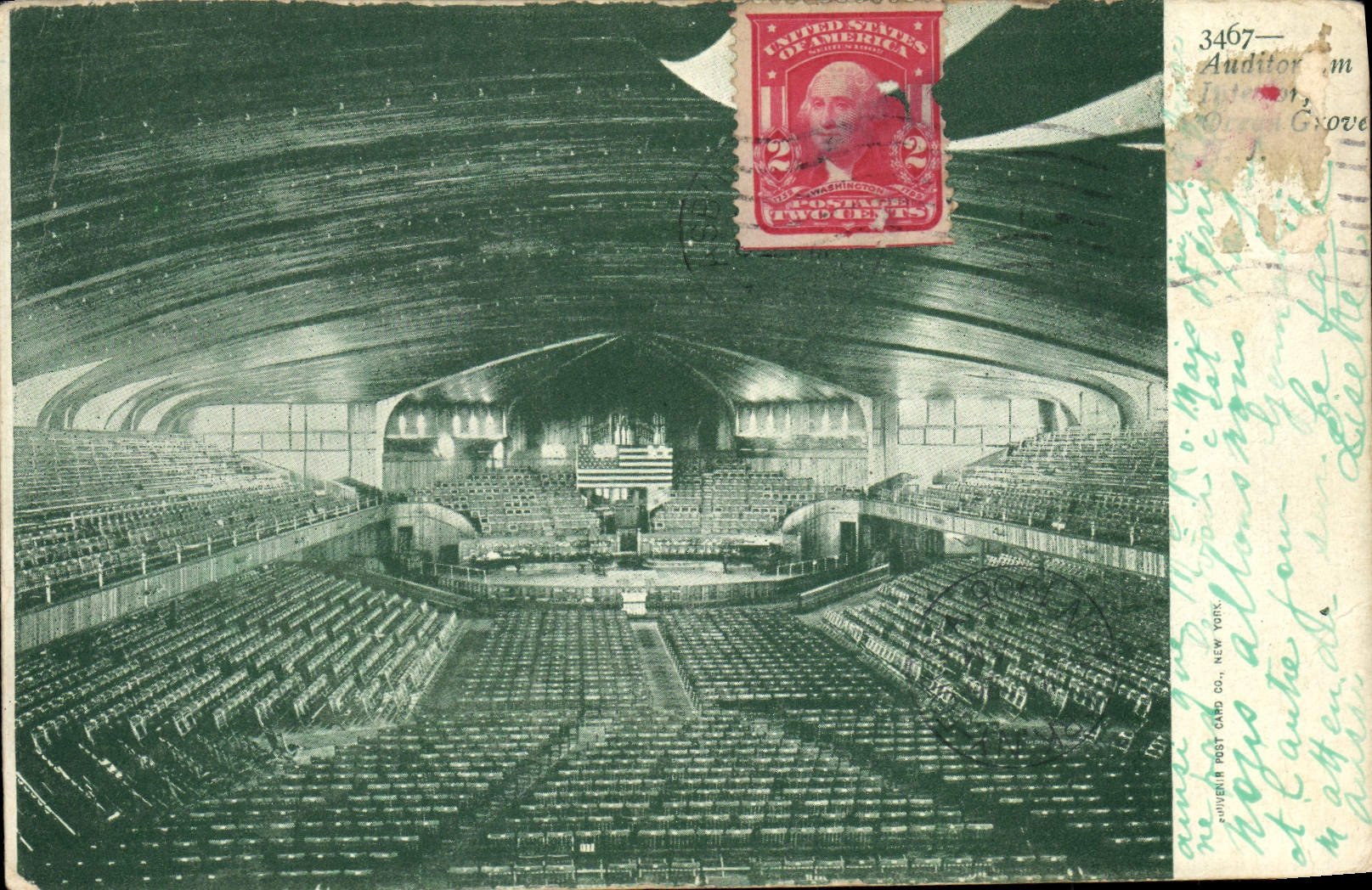 VINTAGE POSTCARD Auditor Grove