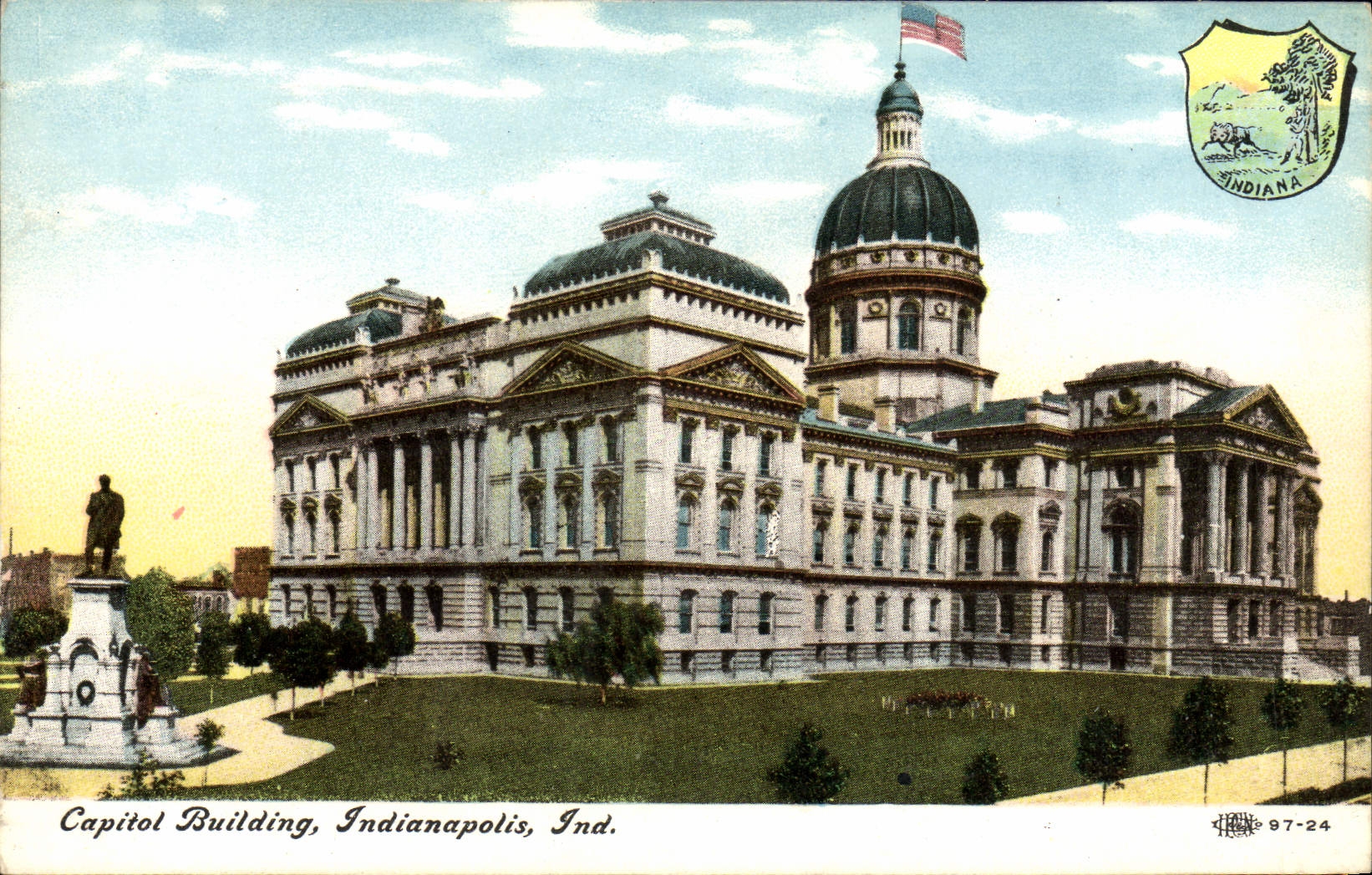 VINTAGE POSTCARD Capitol Building Indianapolis Ind