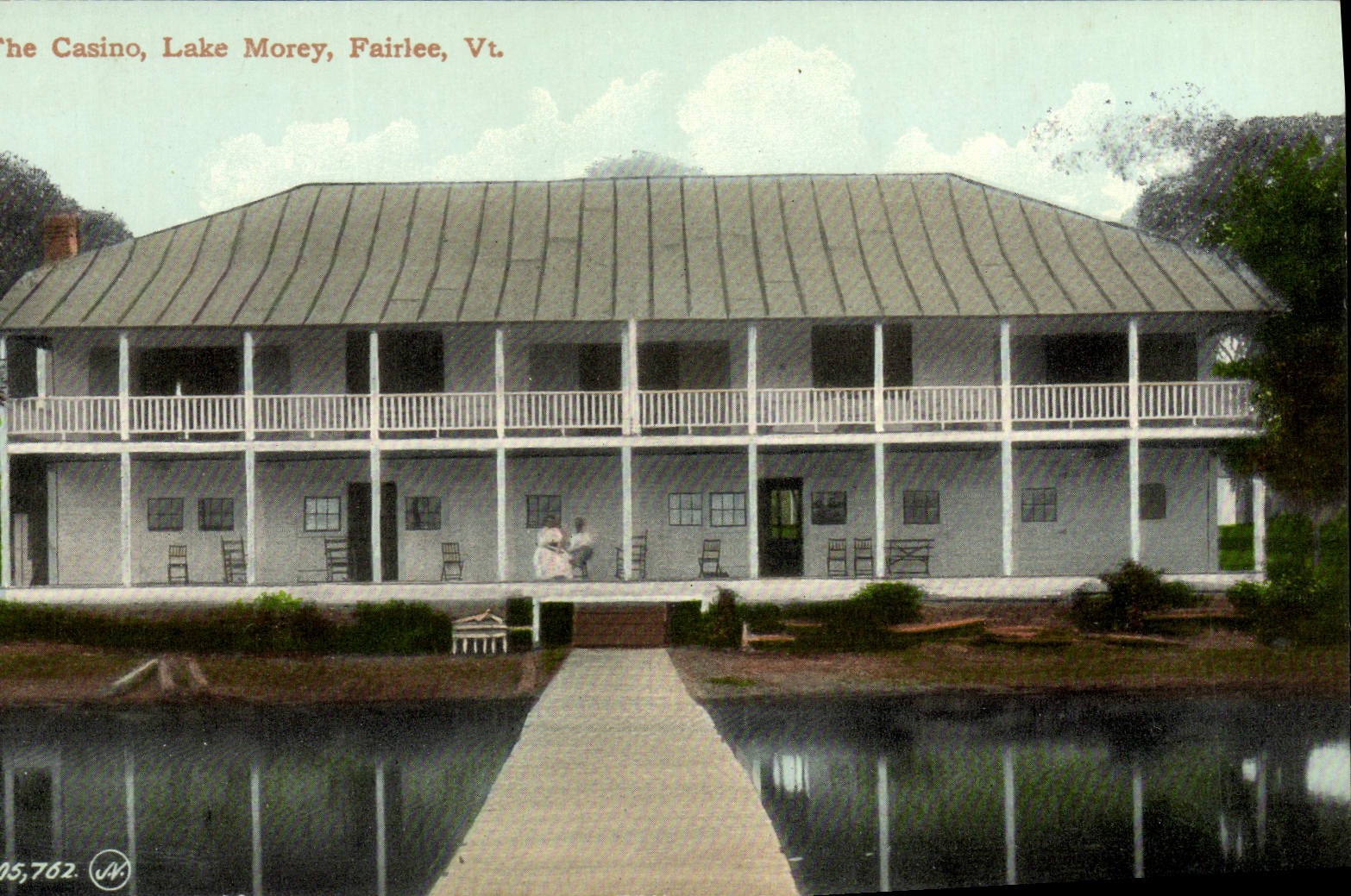 VINTAGE POSTCARD Casino Lake Morey Fairlee Vt