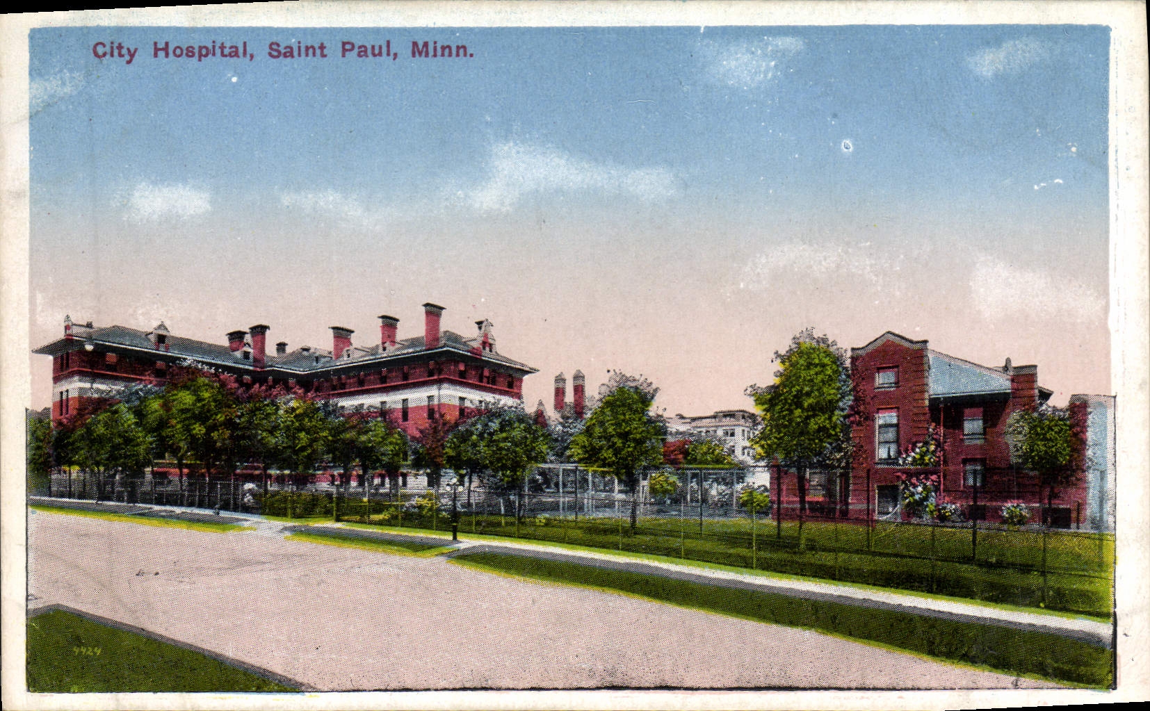 VINTAGE POSTCARD City Hospital Saint Paul Minn