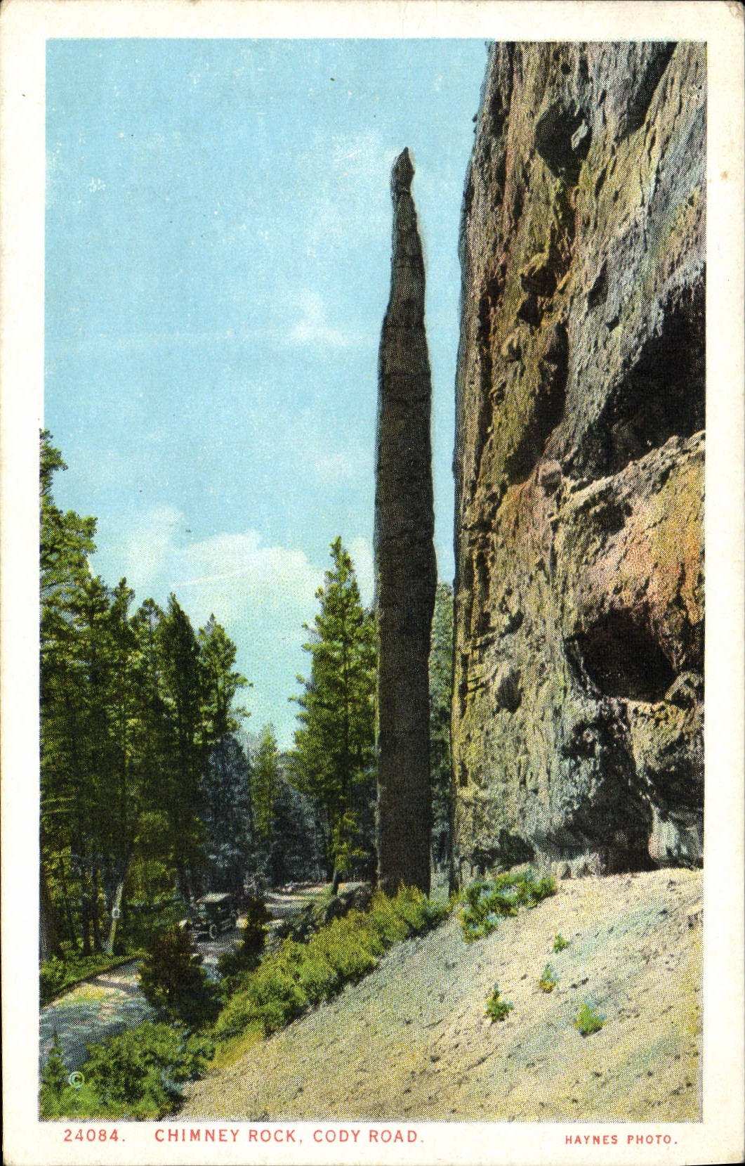 VINTAGE POSTCARD Chimney Rock'n'roll Cody Road