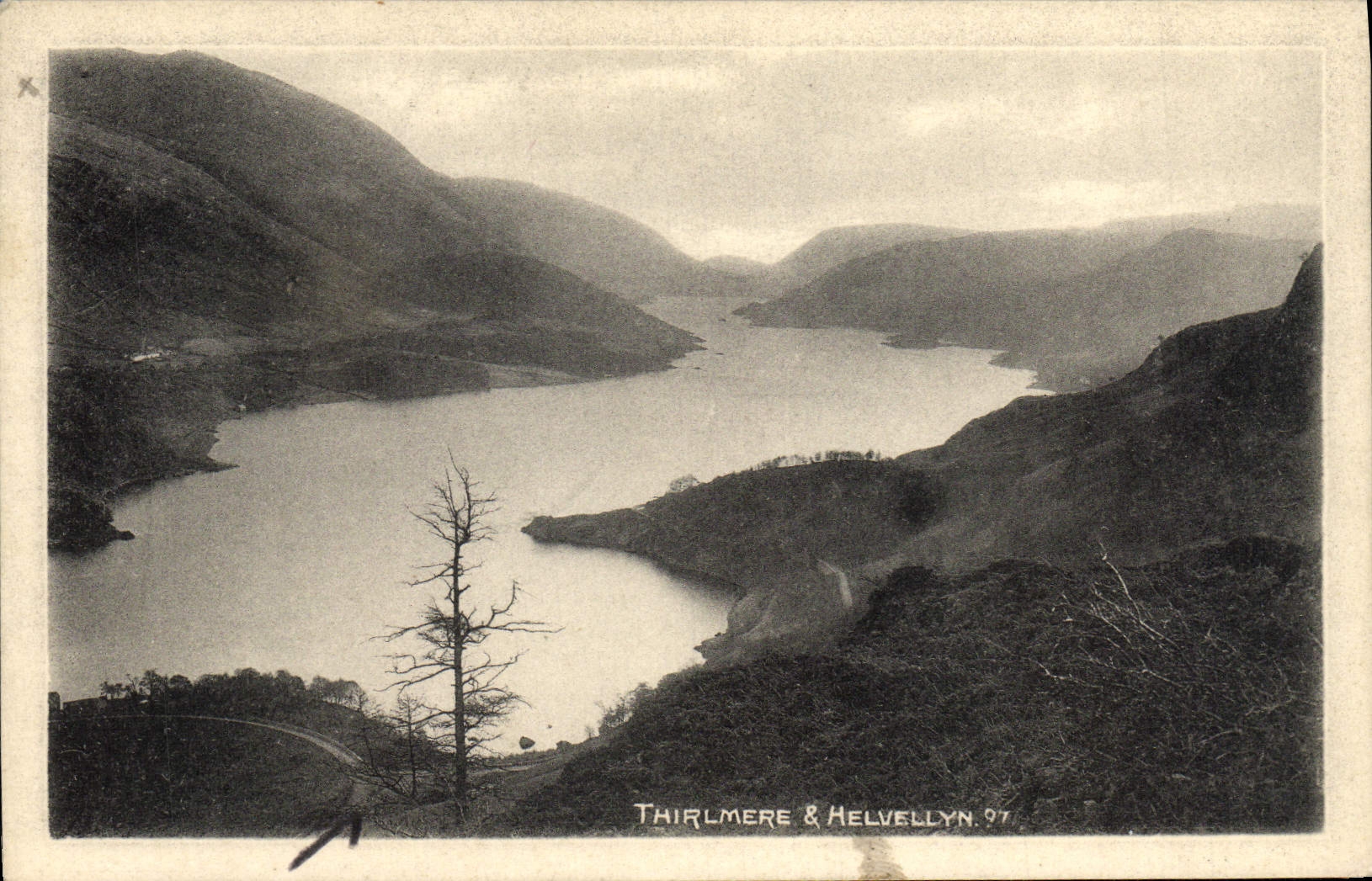 VINTAGE POSTCARD Thirlmere Helvellyn