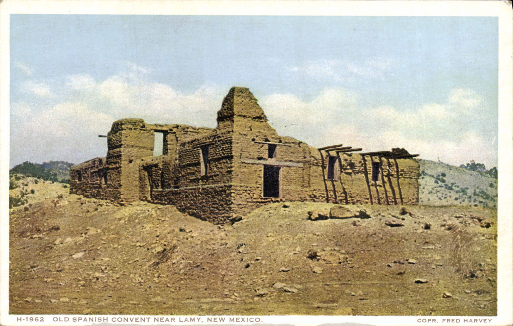 VINTAGE POSTCARD Old Spanish General assembly of Freemasons Near Lamy New Mexico City