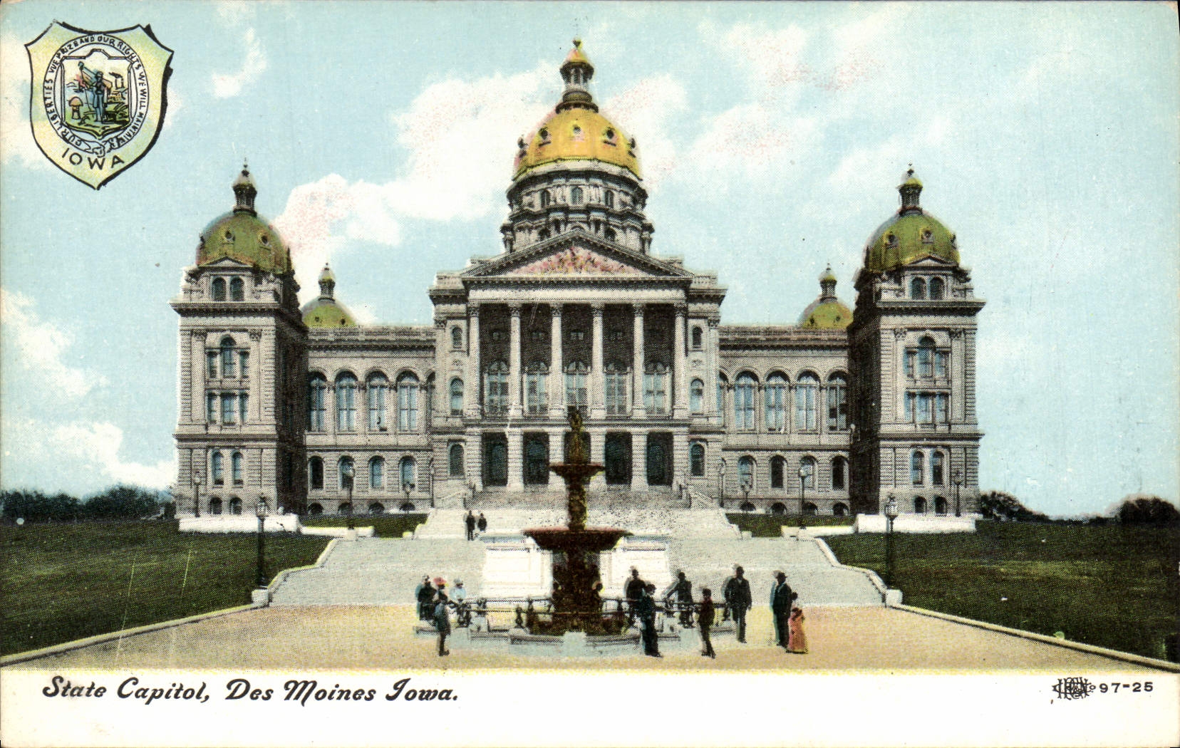 VINTAGE POSTCARD Capital State Of the Iowa Monks
