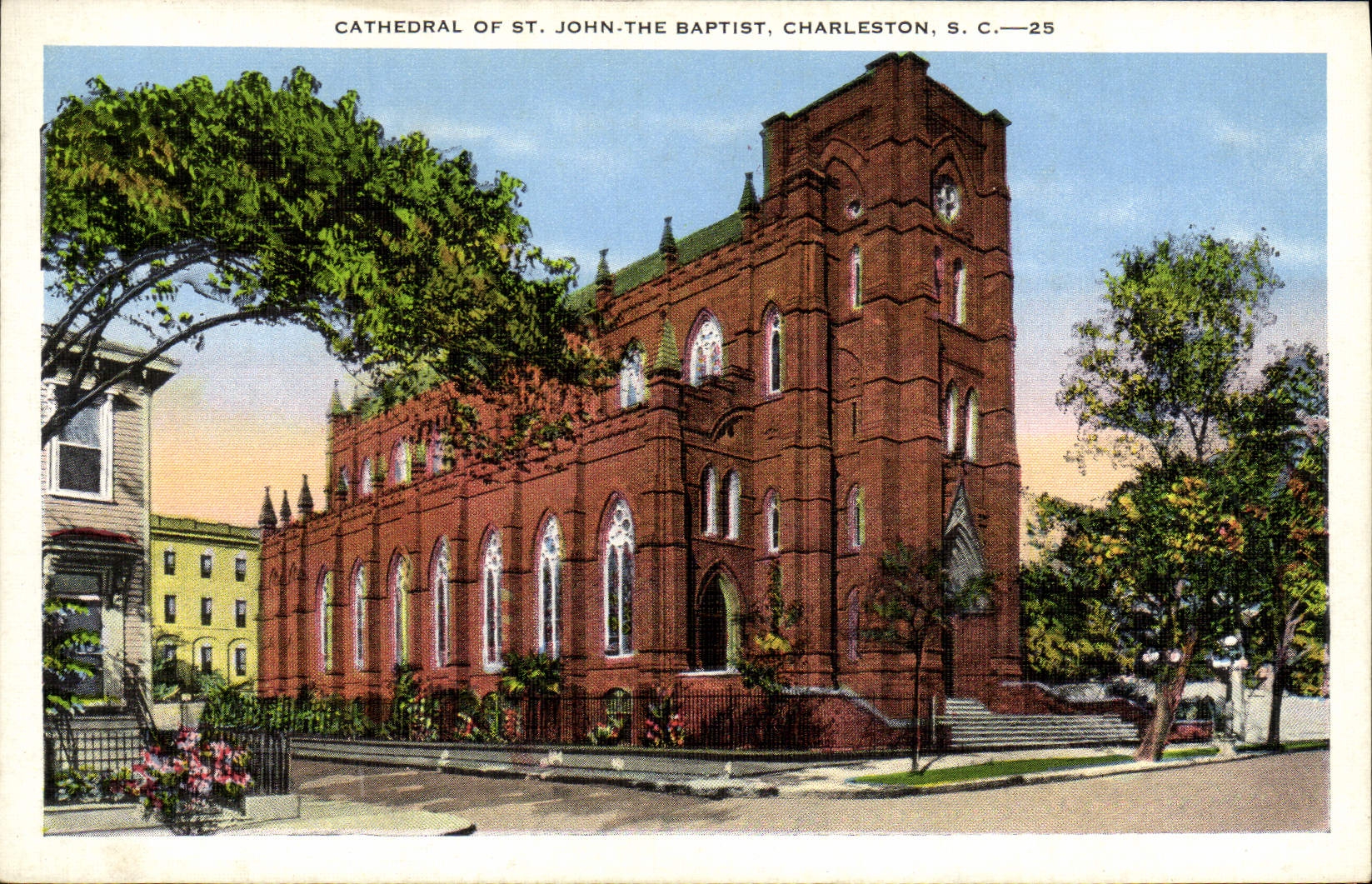 VINTAGE POSTCARD Cathedral Off St John The Baptist Charleston C M