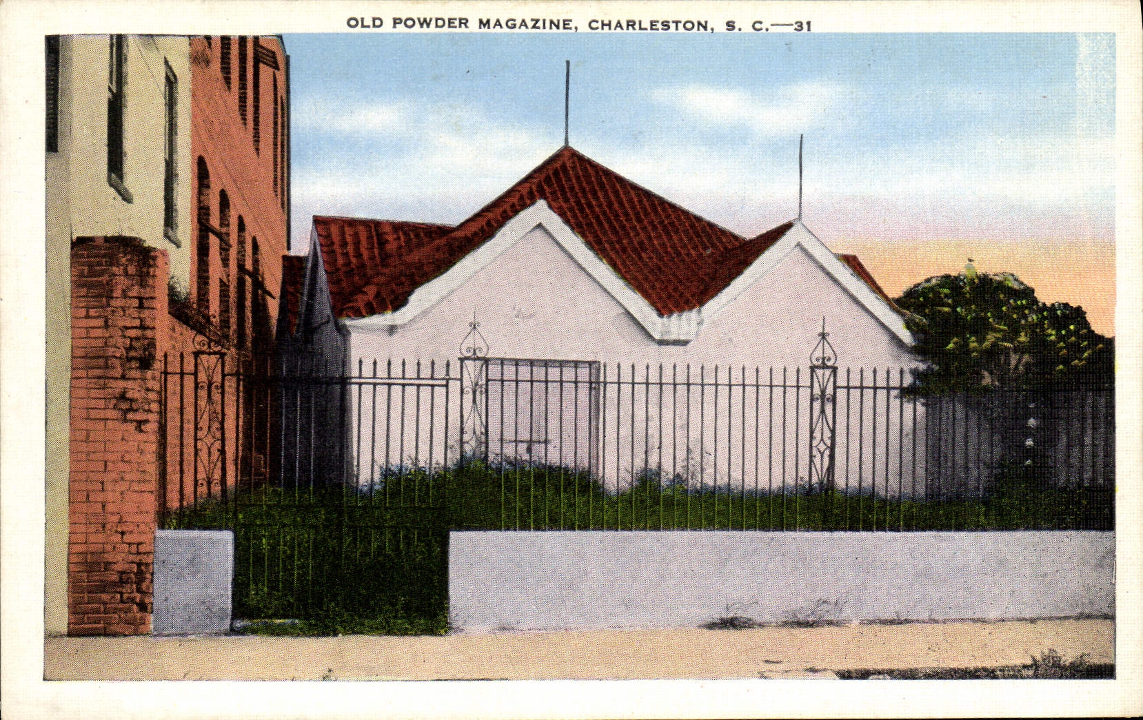 VINTAGE POSTCARD Old Powder Magazine Charleston C M