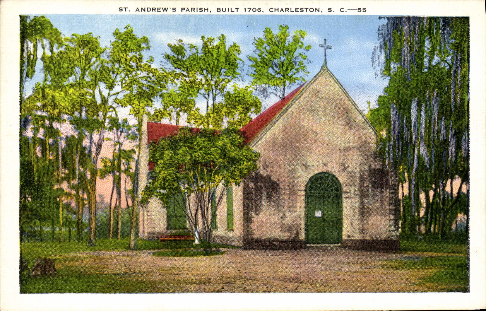 VINTAGE POSTCARD St Andrew' S Parish Built Charleston C M