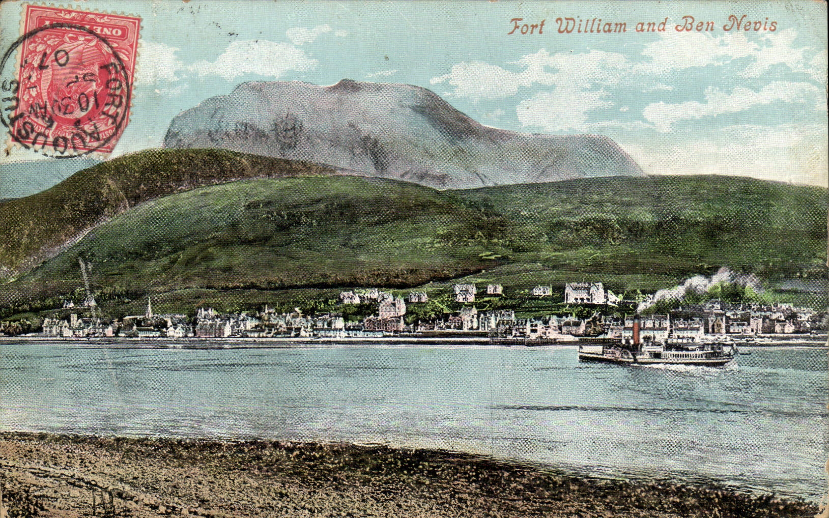 POSTAL Guillermo y Ben fuertes Navis de la VENDIMIA