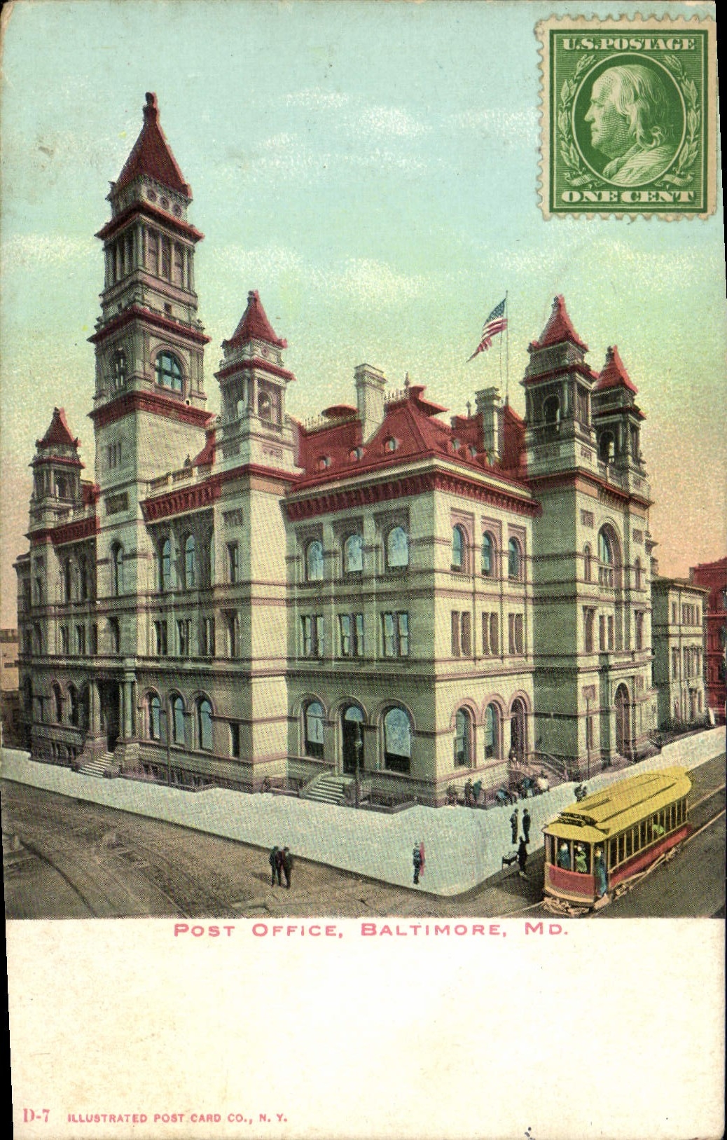 VINTAGE POSTCARD Post Office Baltimore Mandelevium
