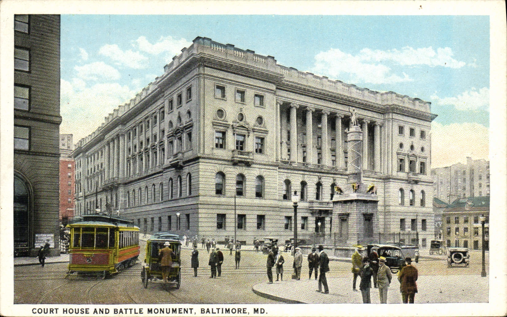 CPA Court House And Battle Monument Baltimore Md