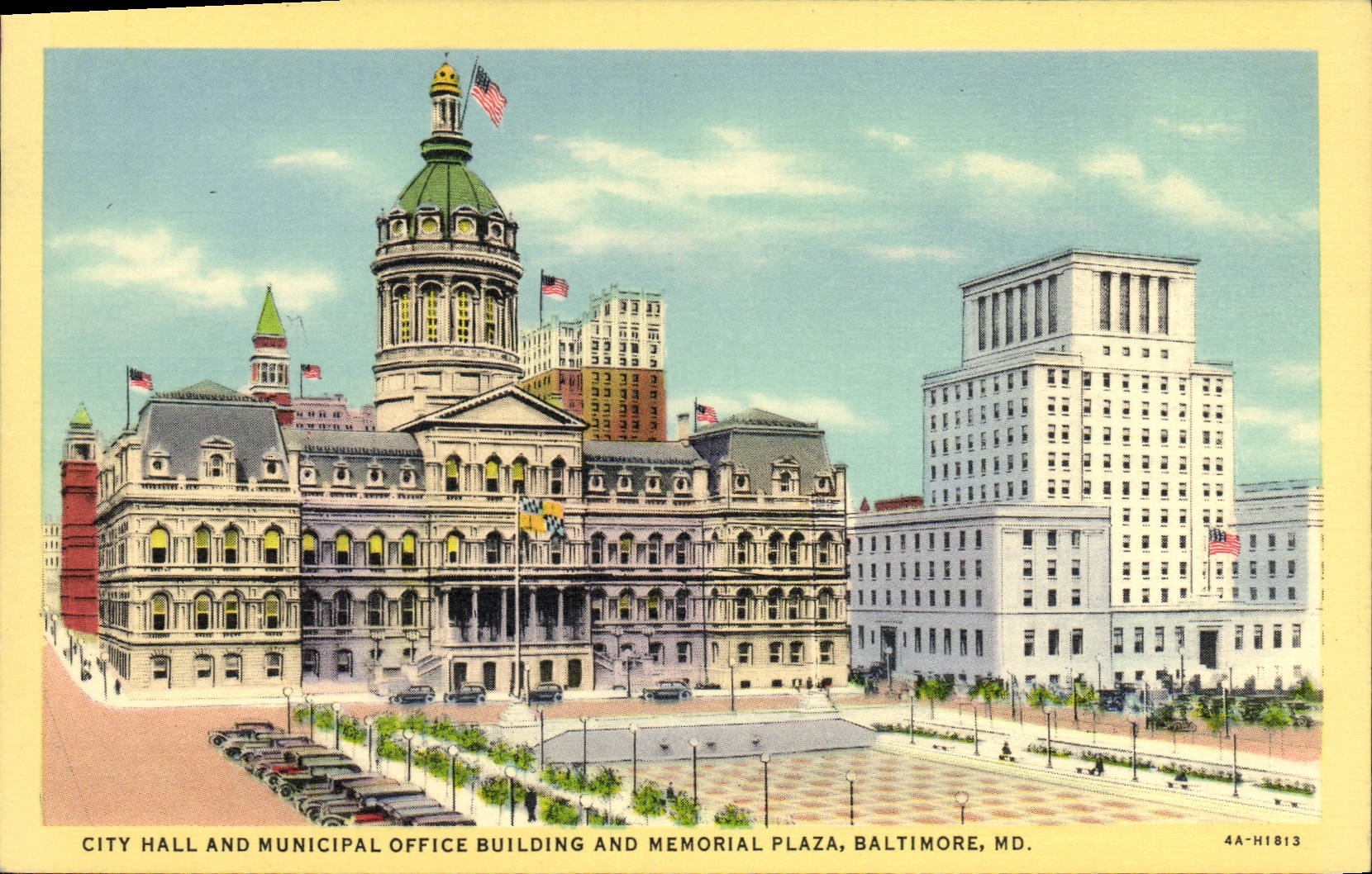 CPA City Hall And Municipal Buillding And Memorial Plaza Baltimore MD