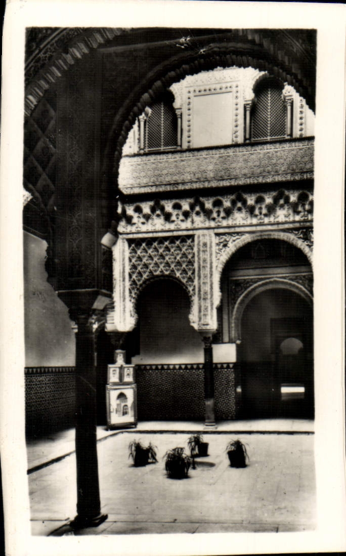 POSTAL MODERNA el patio de Sevilla Reales Alcazares de siega los paquetes de Munecas para arriba