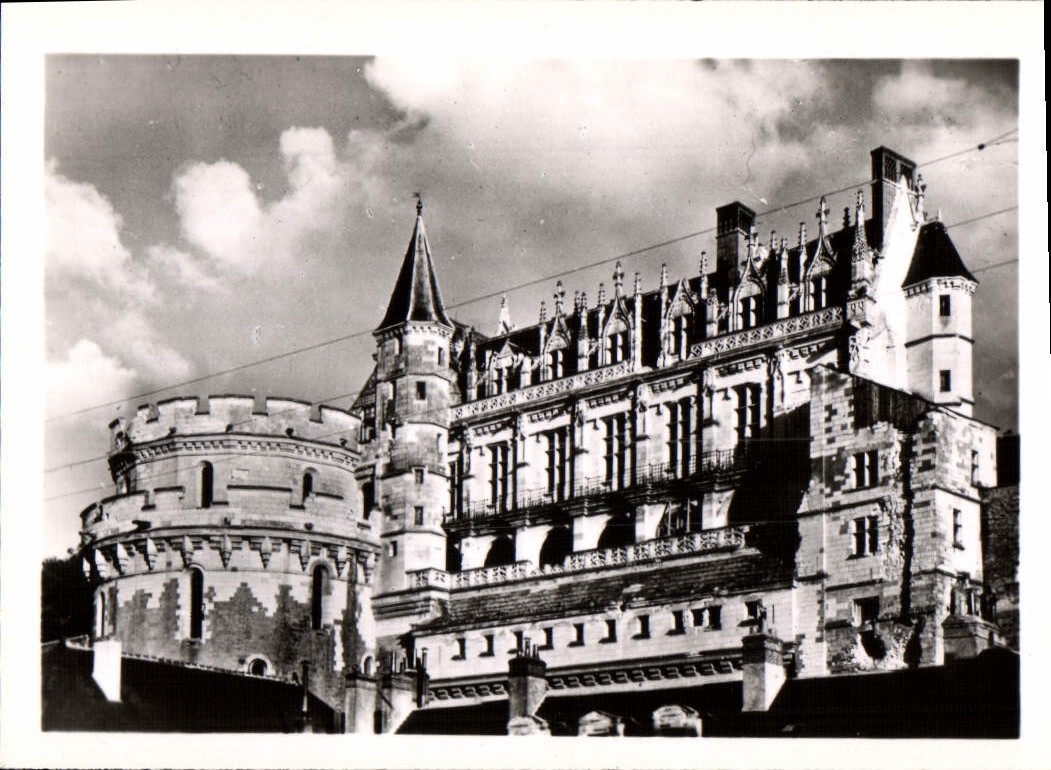 POSTAL MODERNA el castillo D Amboise la torre de minúsculo y el hogar del rey