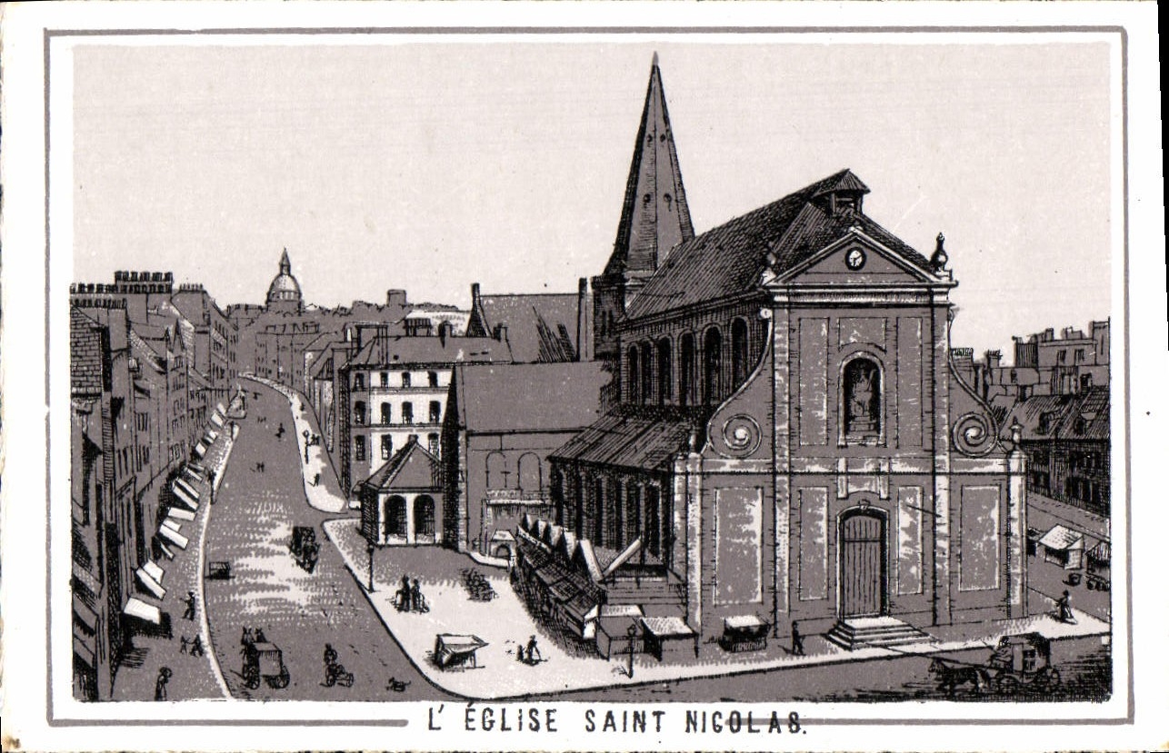 MODERN CARD Boulogne on Sea the Church Nigolas Saint