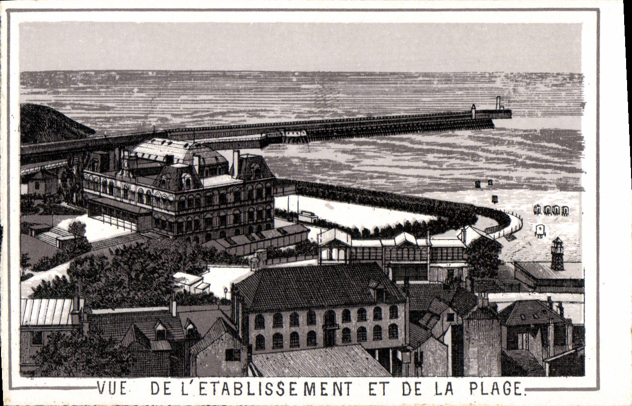 CPM Boulogne sur Mer Vue De L'Etablissement Et De La Plage