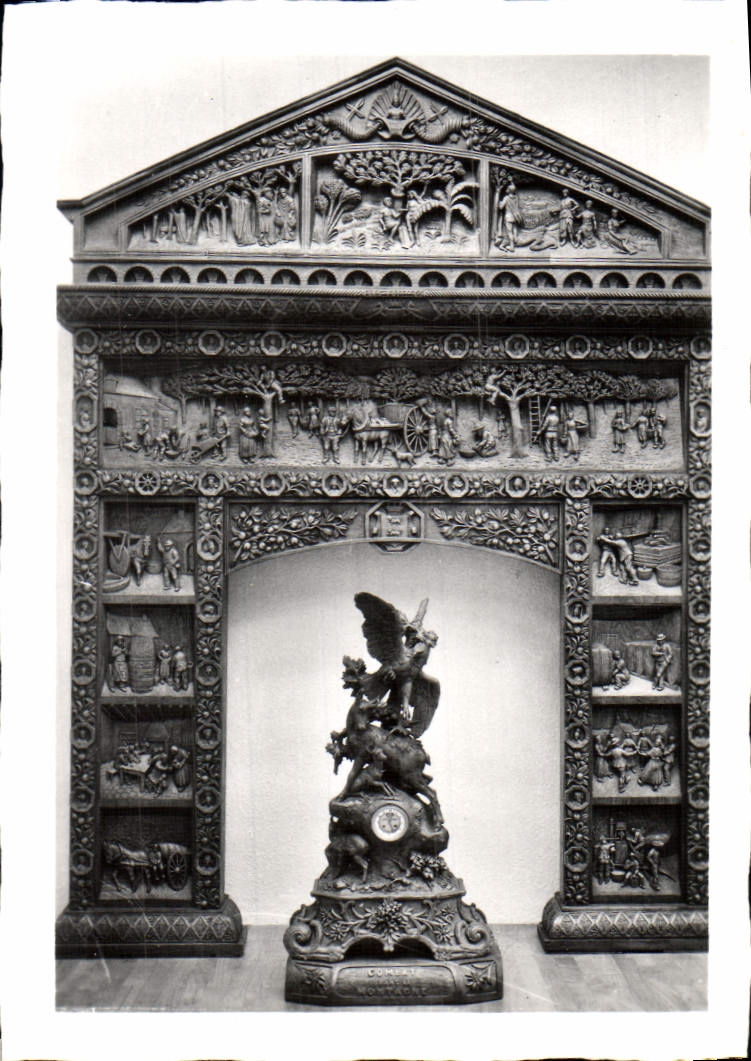 MODERN CARD Wood Carve Cancale Exposition Quemerais Abbot the poem of apple