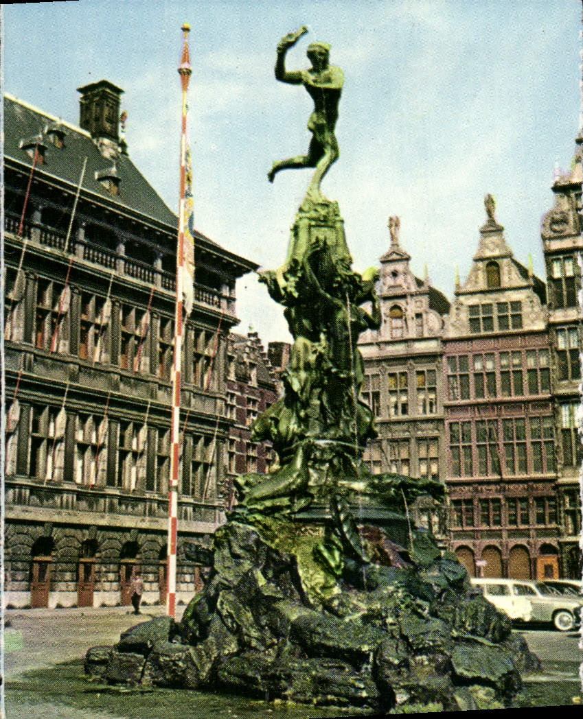 POSTAL MODERNA cordones magníficos Brabo de Amberes