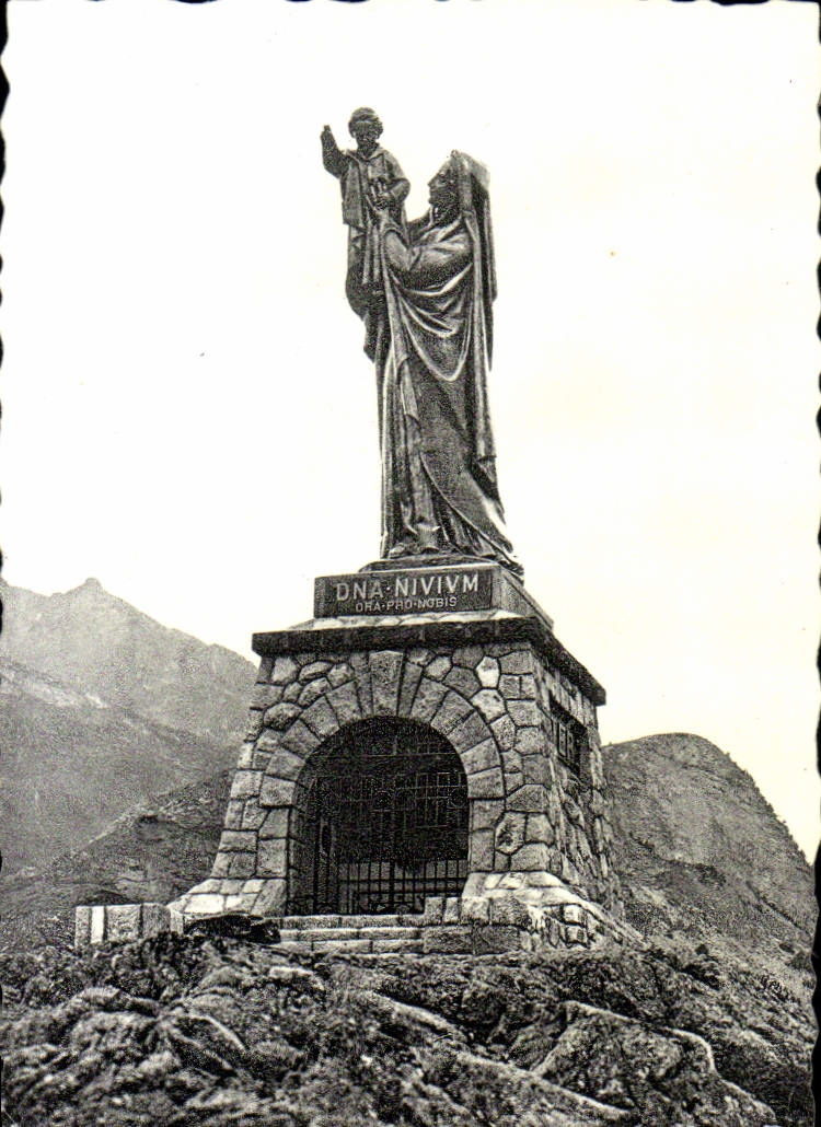 MODERN CARD Gavarnie Sanctuary of Notre Dame of Snows