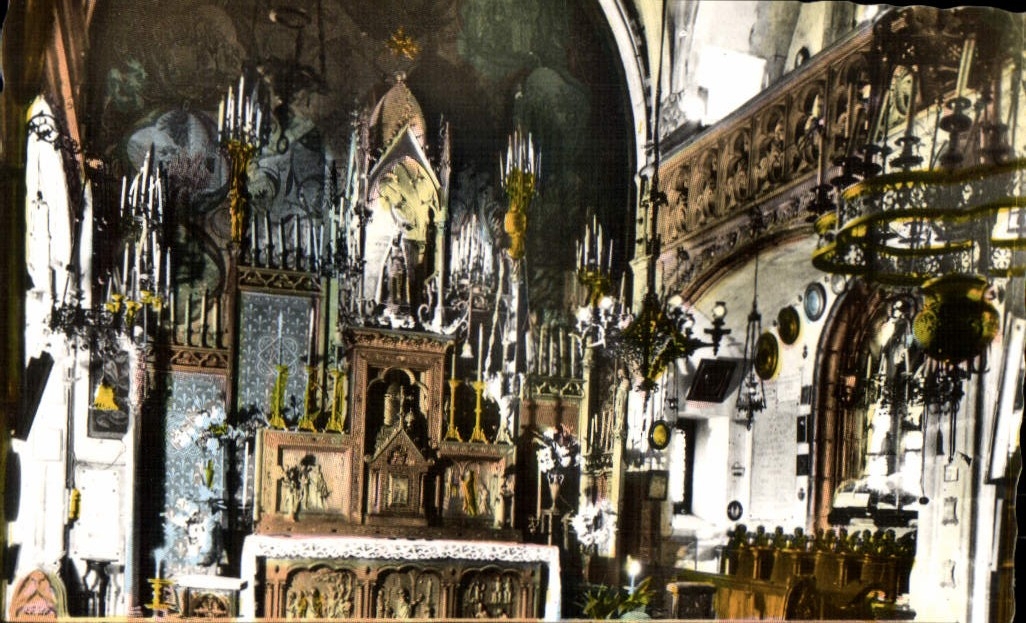 MODERN CARD Rocamadour Interi of the Miraculous vault