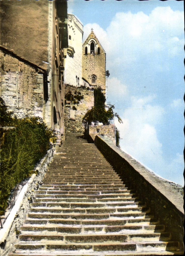 MODERN CARD Rocamadour the Large Staircase of the Sanctuary