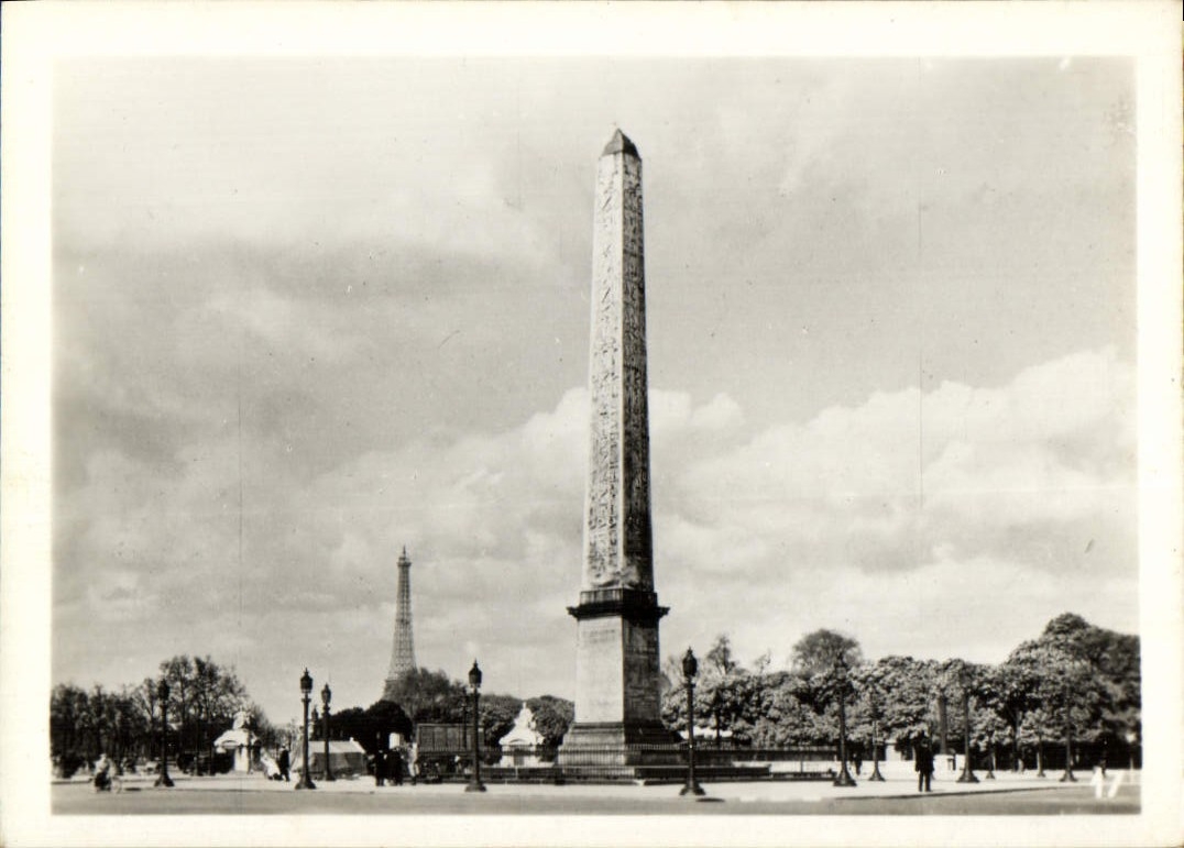 MODERN CARD Paris the Obelisk Eiffel Tower