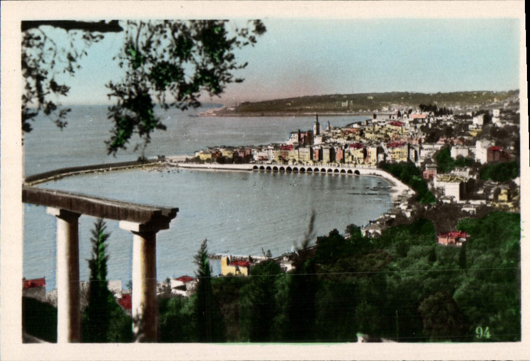 POSTAL MODERNA Niza vista de Garavan