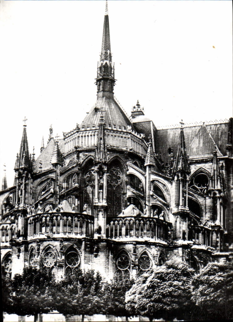 MODERN CARD Rheims the Notre Dame Cathedral the Bedside