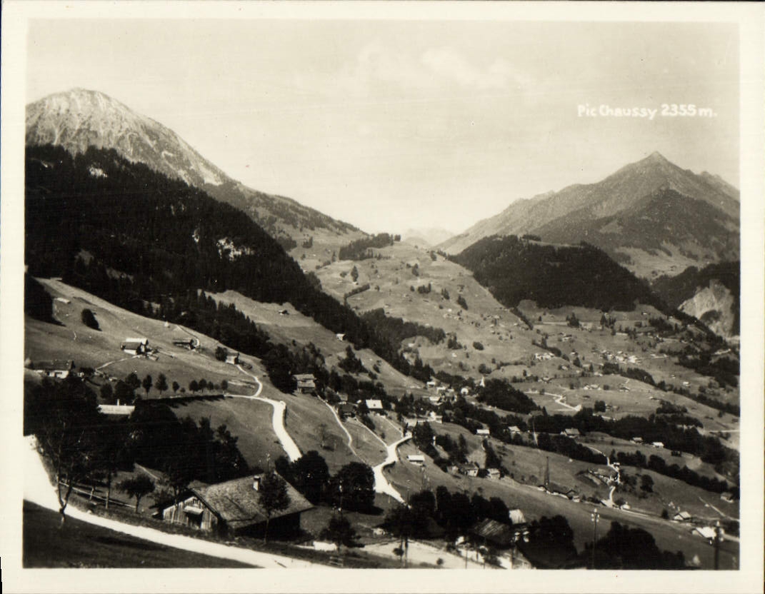 MODERN CARD Sepey Road of Leysin and the Valley of Ormonts