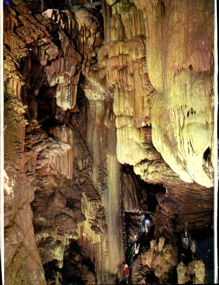 MODERN CARD Pit of Padirac the large pillar of the step of the crocodile