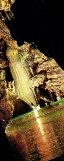 MODERN CARD Pit of Padirac the lake of the rain seen of the plane river