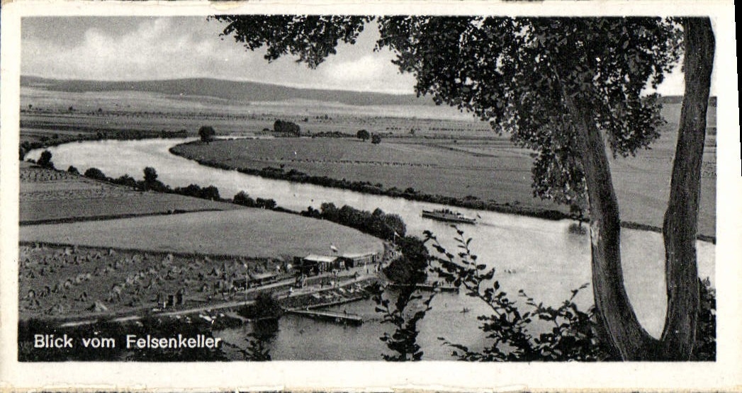MODERN CARD Hameln year der Weser Blick Vom Felsenkeller