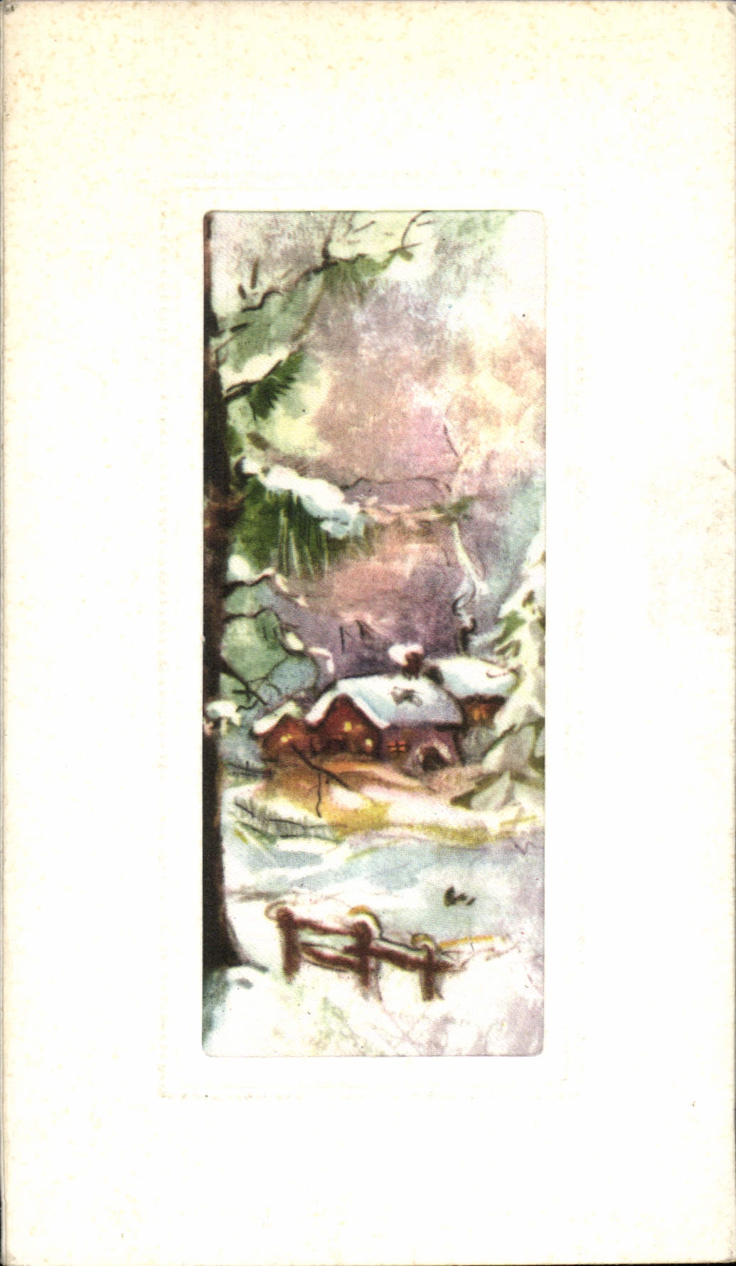 MODERN CARD Fantasy Landscape under snow