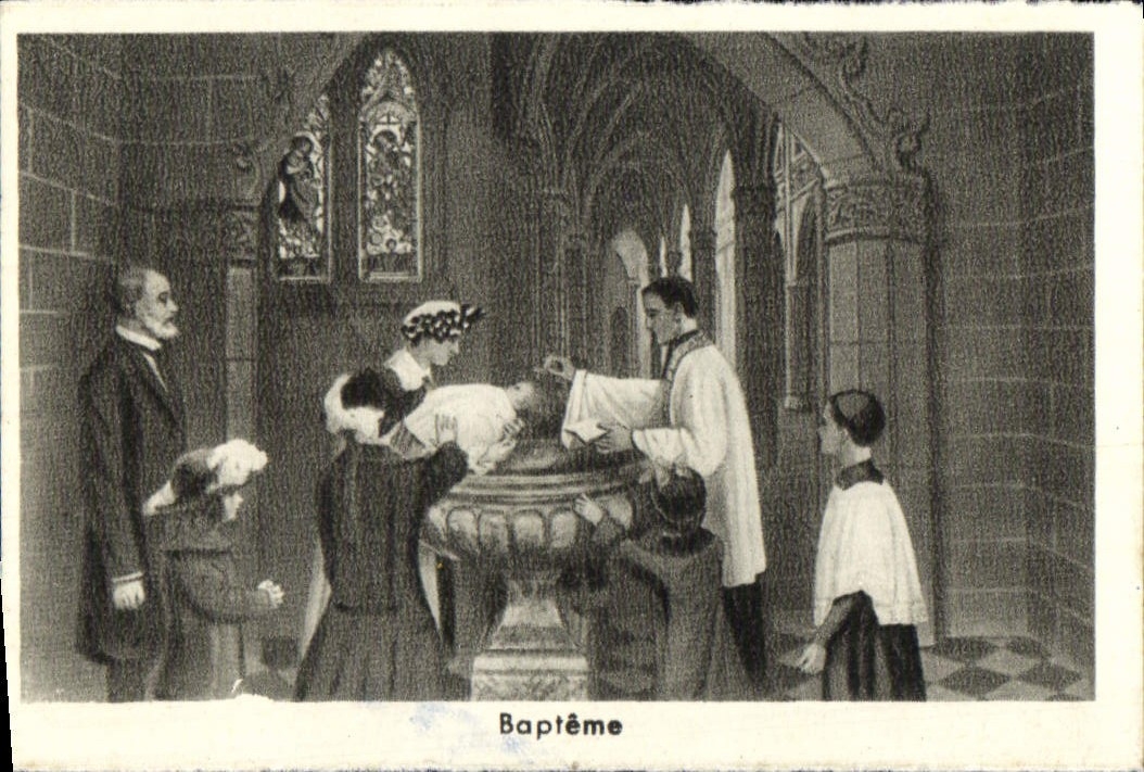MODERN CARD Therese Baptism