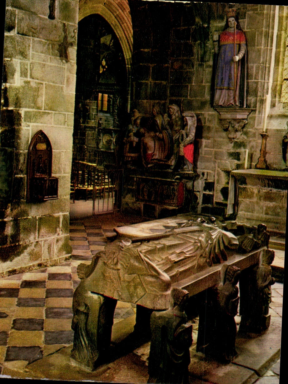 MODERN CARD Locronan Tomb of Renan Saint