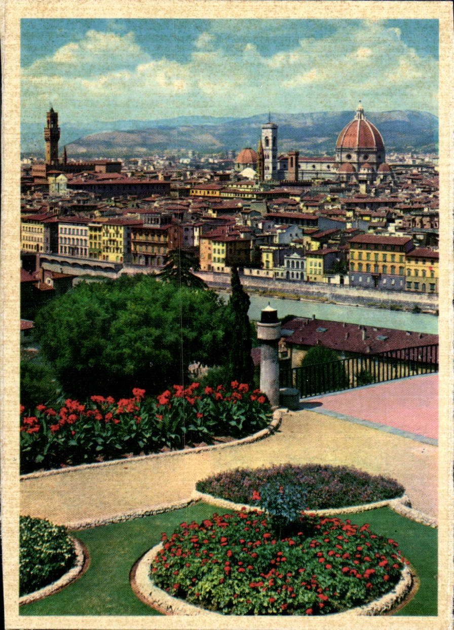 POSTAL MODERNA panorama Dal Piazzale Michelangelo de Firenze
