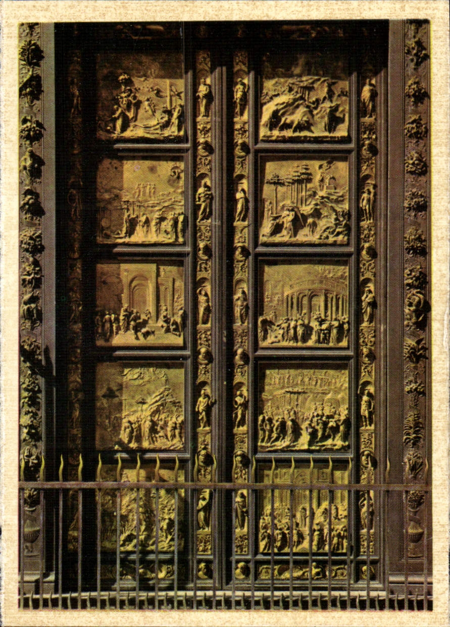 CPM Firenze Battistero Porta Del Paradiso E Una Delle Tre Porte Che Guardano