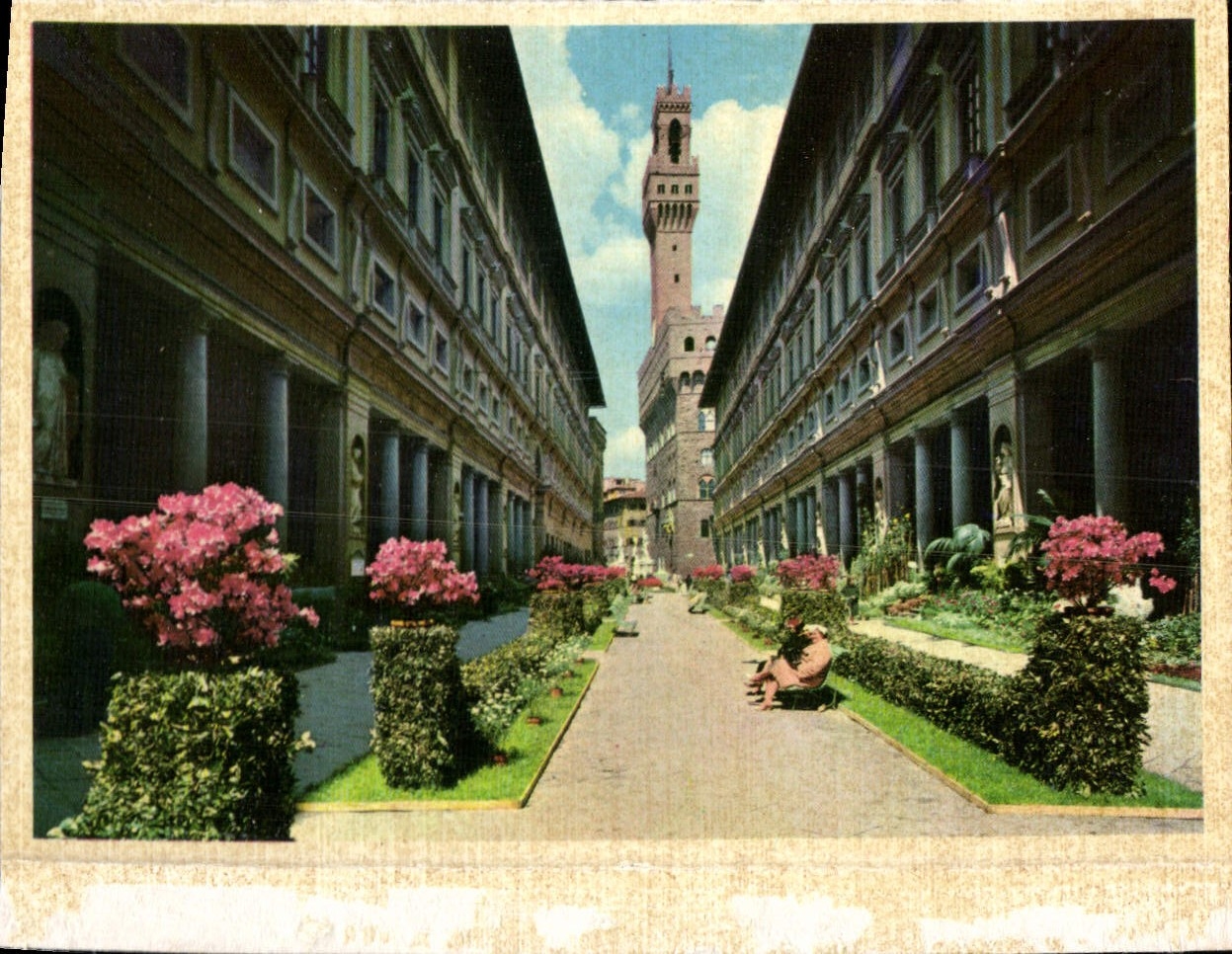 POSTAL MODERNA Firenze Piazzale Degli Uffizi si Trova tiene Sinistra Uscendo DA Palazzo Vecchio