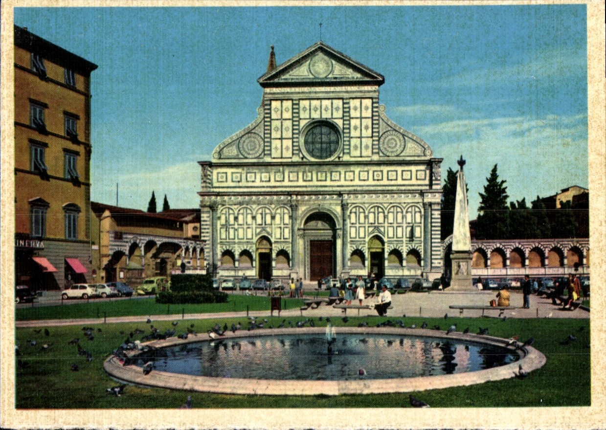 CPM Firenze Piazza S Maria Novella Ai Lati Si Notano Due Obelischi