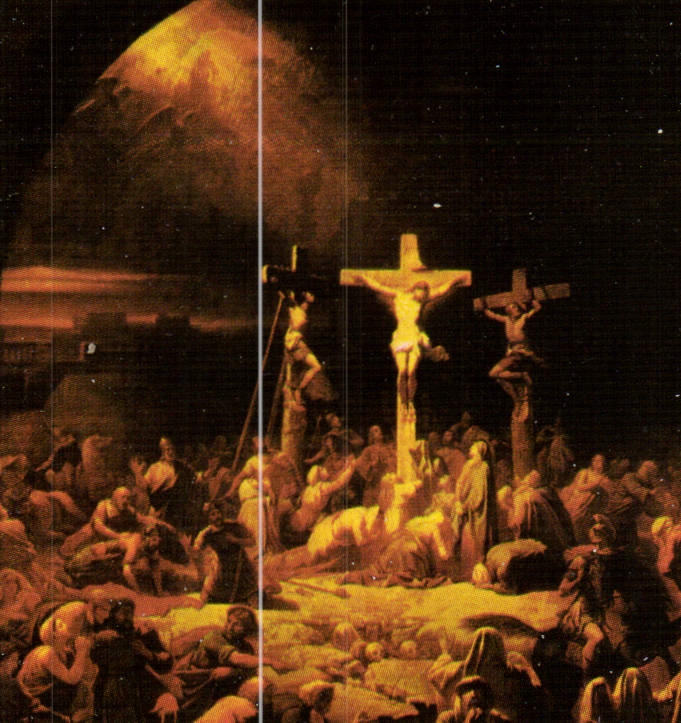 POSTAL MODERNA los heladas reales de Dreux Chapelle St. Louis pintaron la muerte de Cristo en la cruz según homosexual