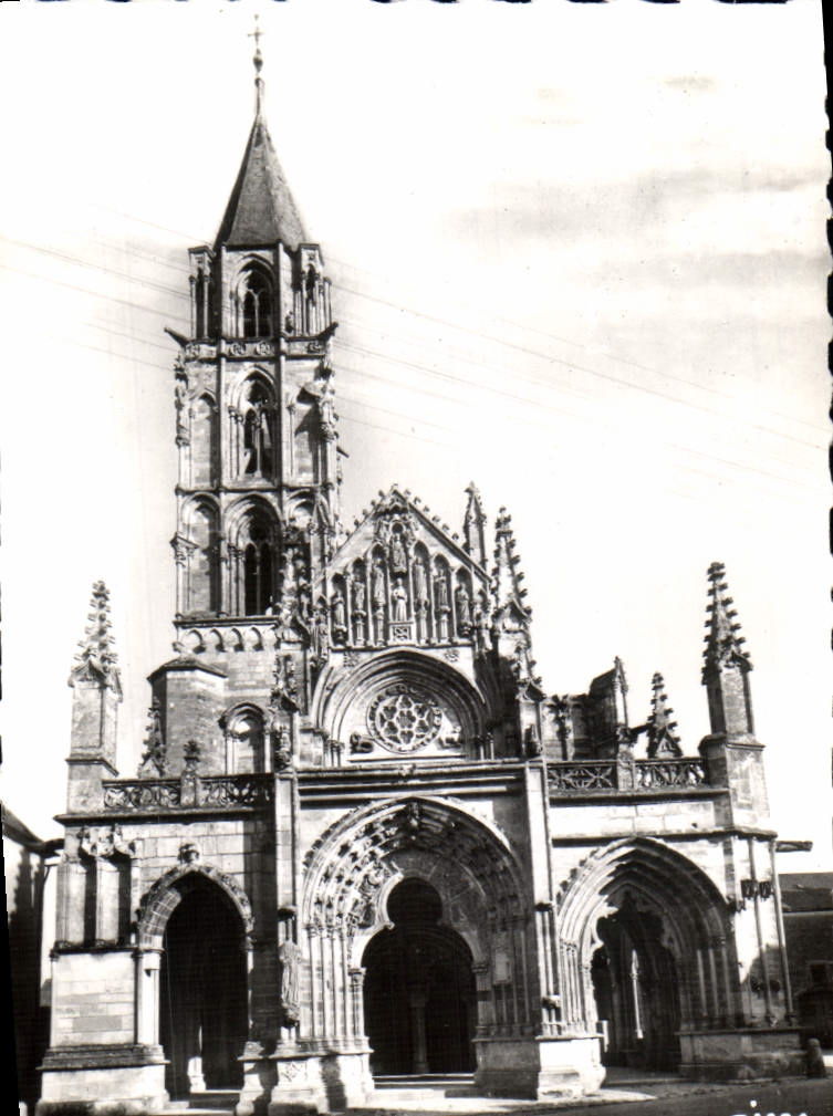 MODERN CARD St Father Under Vezelay Frontage Of the Church