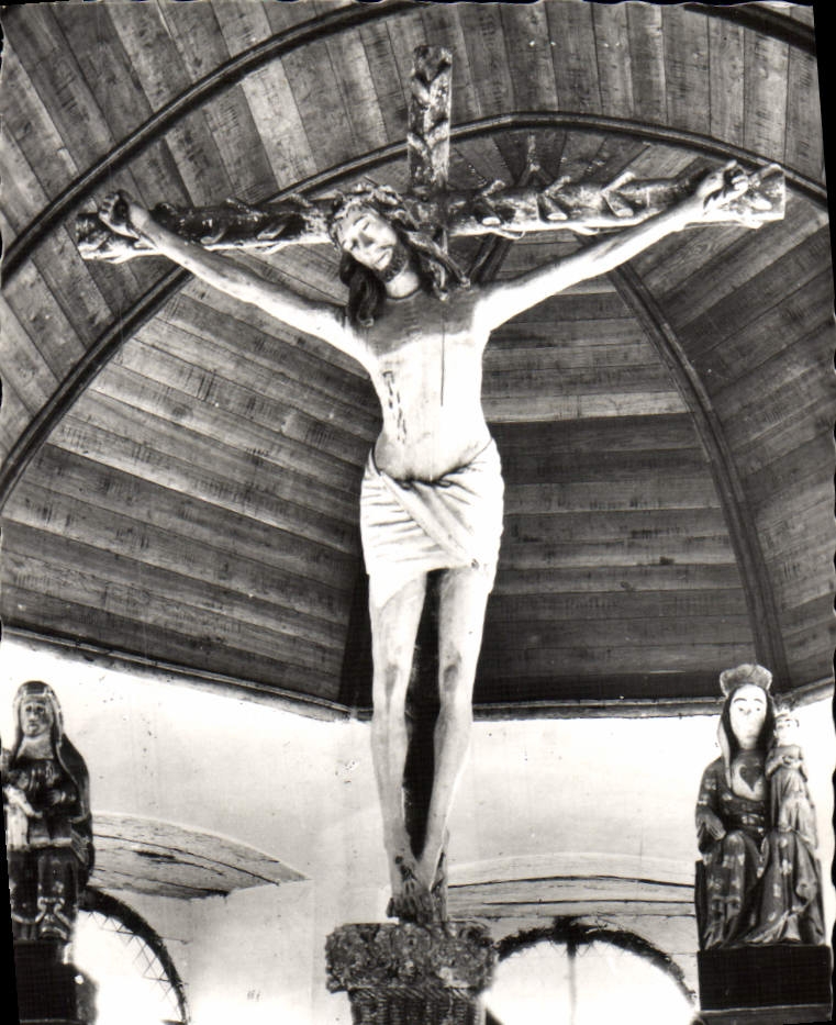MODERN CARD Plouha Vault De Kermaria Year Isquit Splendid Christ Out of Wooden