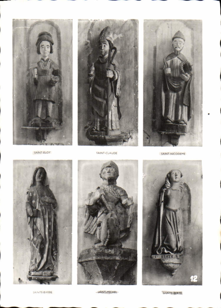 MODERN CARD Plouha Vault De Kermaria Year Isquit the Interior Statues Of the Saints