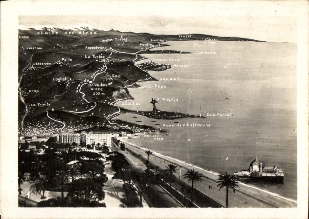 POSTAL MODERNA Niza de Mónaco tiene