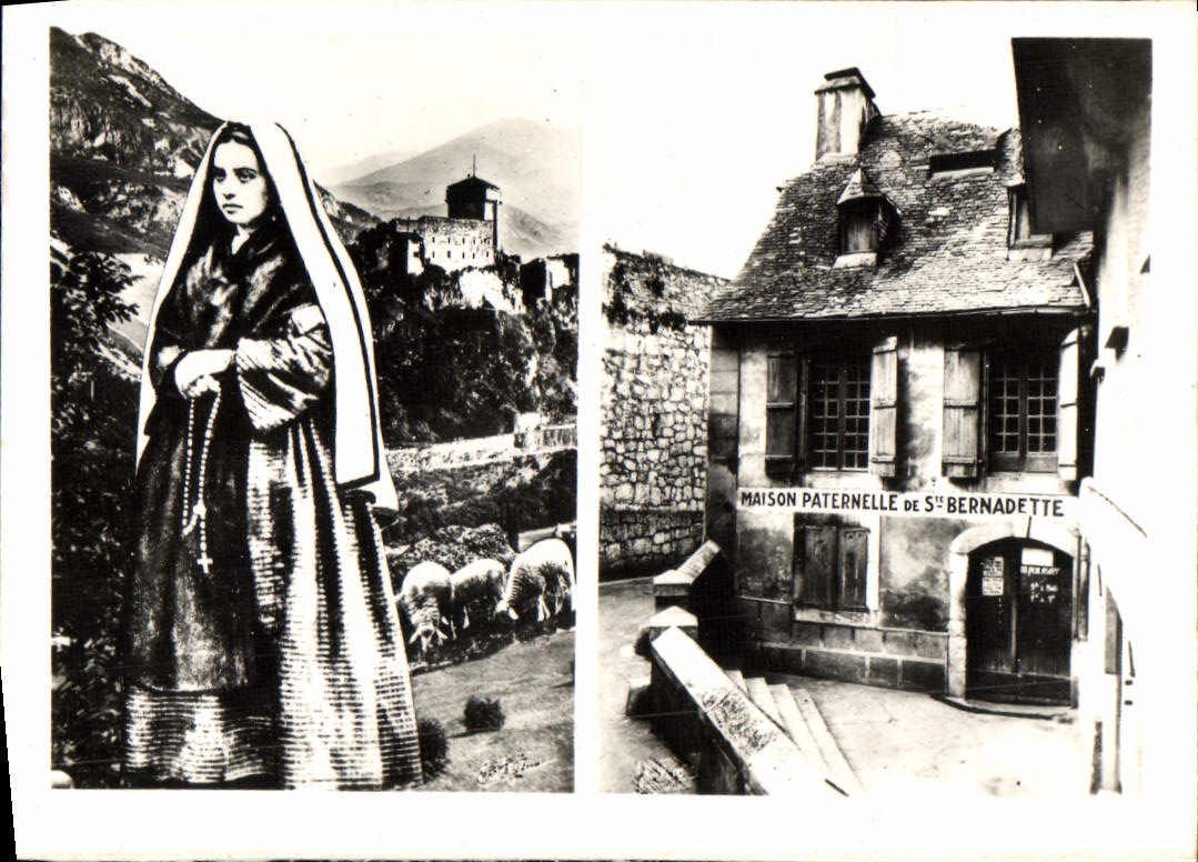 MODERN CARD Heavy Sainte Vernadette Paternal House Of Sainte Bernadette