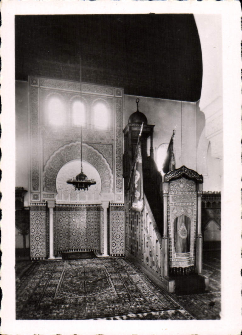 MODERN CARD Mosque Of Paris Room Of the Prayers Mihrab And Mimbar