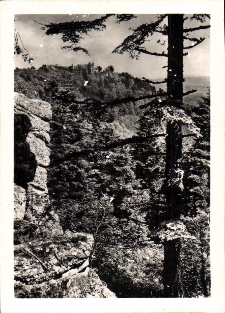 MODERN CARD Mount Sainte Odile the Rock of the Panorama with sight on the Convent