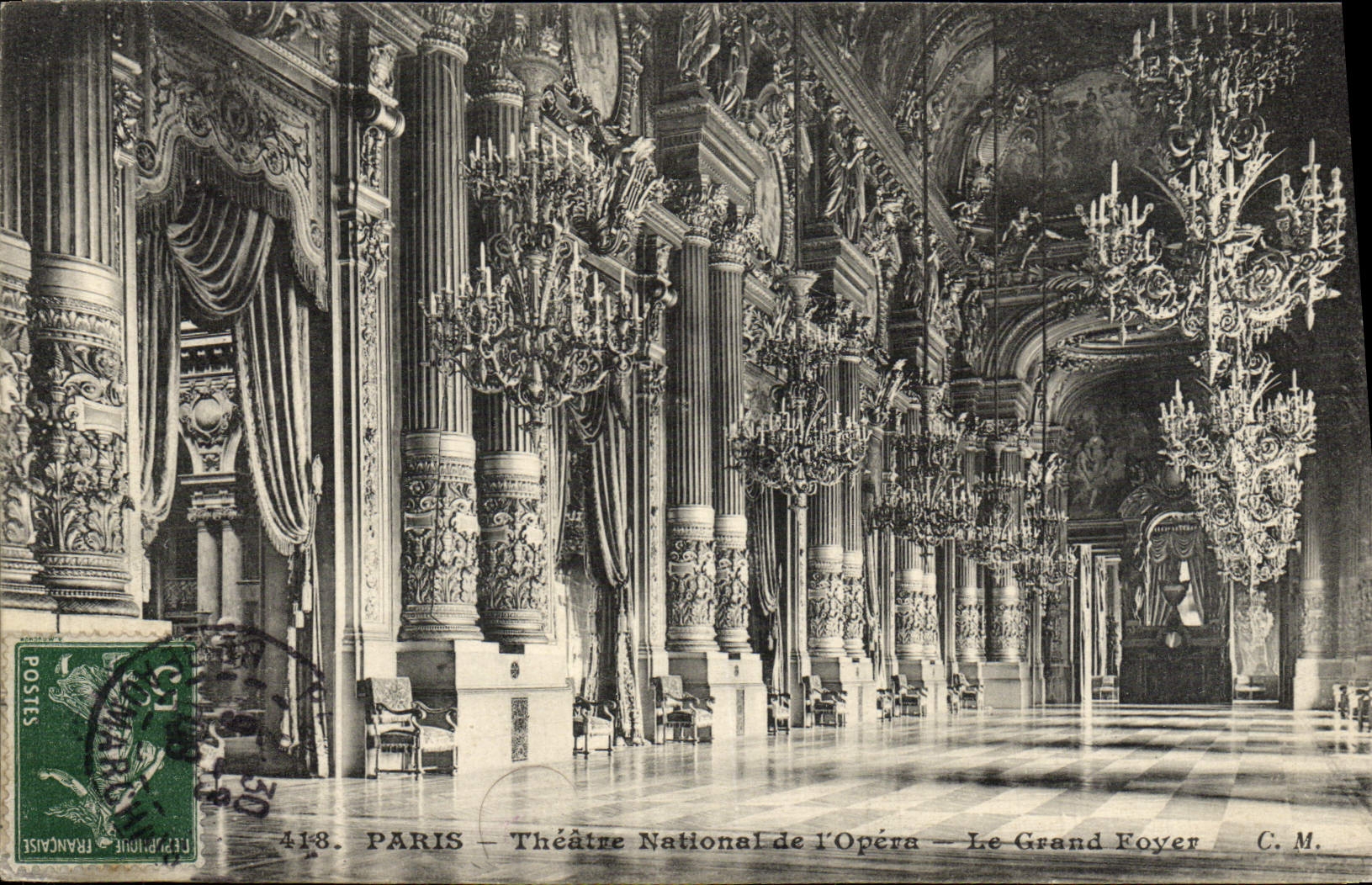 CPA Paris Theatre Natinal de L'Opera Le Grand Foyer