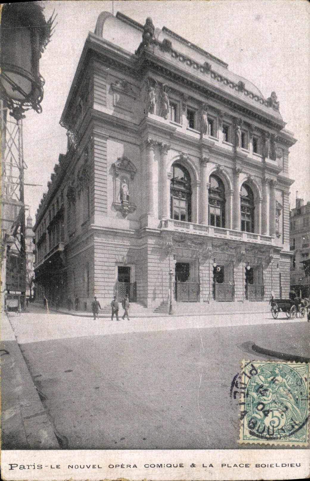 CPA Paris Le Nouvel Opera comique La Place Boieldieu